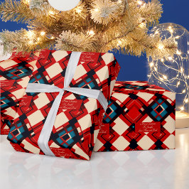 Personlig meddelande om julgeometri presentpapper