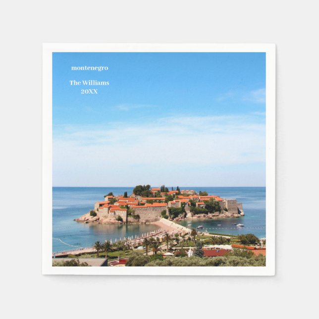 Personlig Medelhavet Minorca Pappersservett (Framsidan)