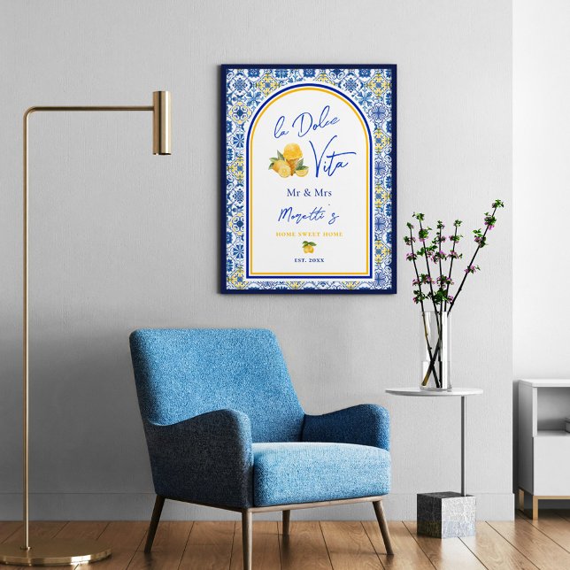 Personlig Medelhavsplatta Nygifta Hem Poster (Skapare uppladdad)