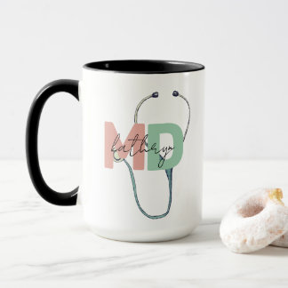 Personlig Medical Doktor Retro MD Namn Gift Mugg