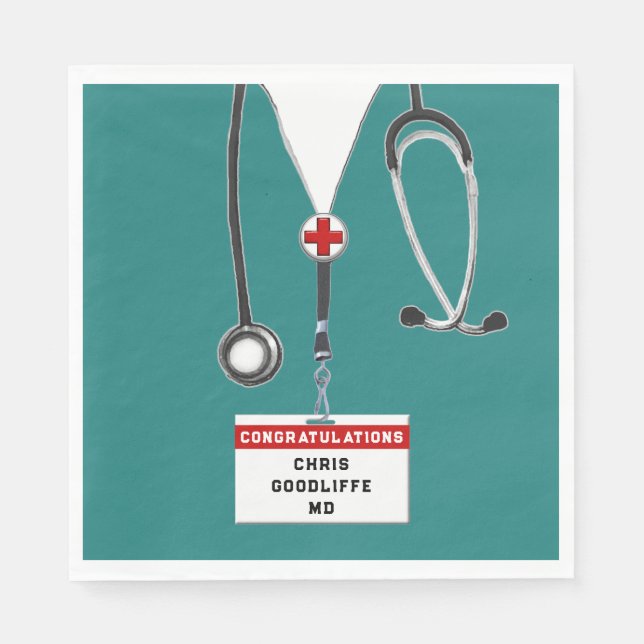 Personlig Medical School Studentfest Napki Pappersservett (Framsidan)