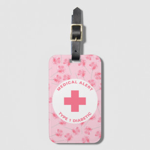 Personlig Medicinsk Alert Diabetes Gift- diabetes Bagagebricka