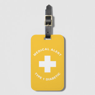 Personlig Medicinsk Alert Diabetes Gift- diabetes Bagagebricka