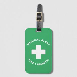 Personlig Medicinsk Alert Diabetes Gift- diabetes Bagagebricka