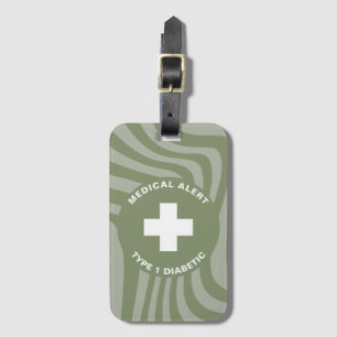 Personlig Medicinsk Alert Diabetes Gift- diabetes Bagagebricka