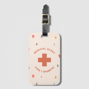 Personlig Medicinsk Alert Diabetes Gift- diabetes Bagagebricka