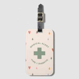 Personlig Medicinsk Alert Diabetes Gift- diabetes Bagagebricka