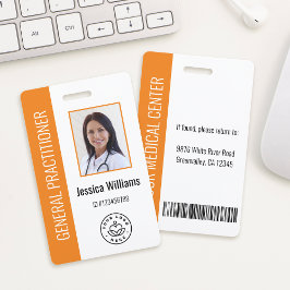 Personlig medicinsk anställd logotyp & foto-ID