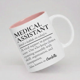 Personlig medicinsk assistentmugg tack-gåva Två-Tonad mugg