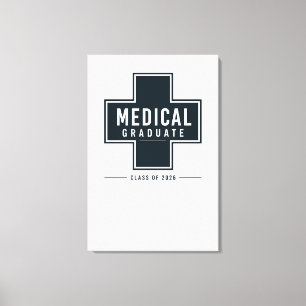 Personlig medicinsk examenspresent 2026 canvastryck
