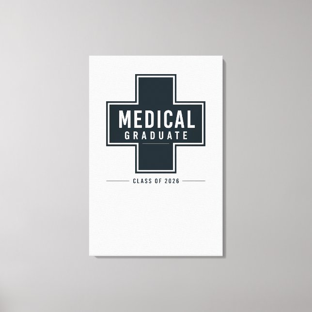 Personlig medicinsk examenspresent 2026 canvastryck (Framsida)