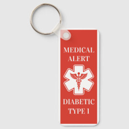 Personlig medicinsk larmdiabetes ICE-nödsituation Nyckelring