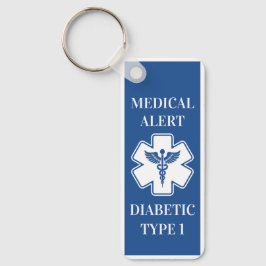 Personlig medicinsk larmdiabetes ICE-nödsituation Nyckelring