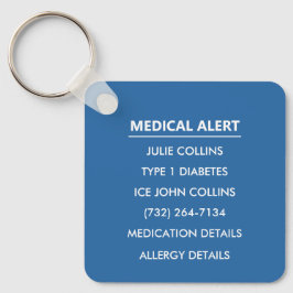 Personlig Medicinsk Varnings Medicinsk Information Nyckelring