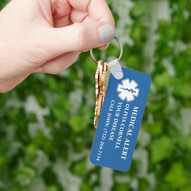 Personlig Medicinsk Varningsmedicininformation ID Nyckelring (Hand)