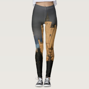 Personlig Medieval Castle Mode Yoga Namn Leggings
