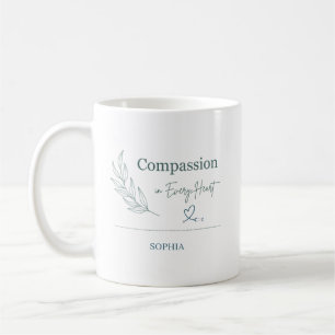 Personlig Medkänsla i Varje Hjärta Botanisk Kaffemugg