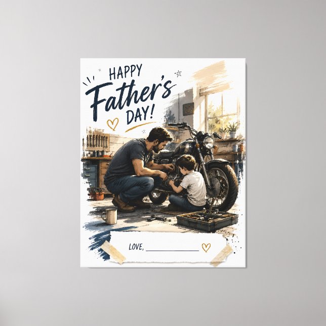 Personlig mekaniker pappa fars dag canvas (Framsida)