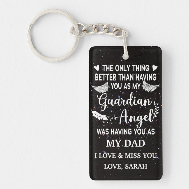 Personlig Memorial Pappa skyddsängel (Framsidan)