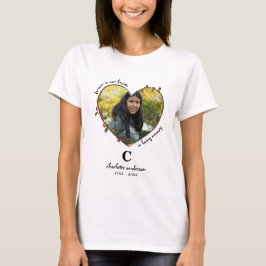 Personlig Memorial Photo Forever i våra hjärtan T Shirt
