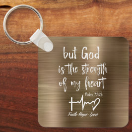 Personlig, men Gud Psalms Bible Verse Nyckelring