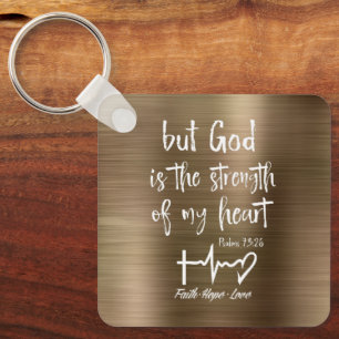 Personlig, men Gud Psalms Bible Verse Nyckelring
