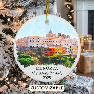 Personlig Menorca Ornament, Spanien Julgransprydnad Keramik