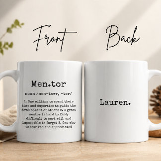 Personlig mentorsmugfödelsedagspresent, anpassat n kaffemugg