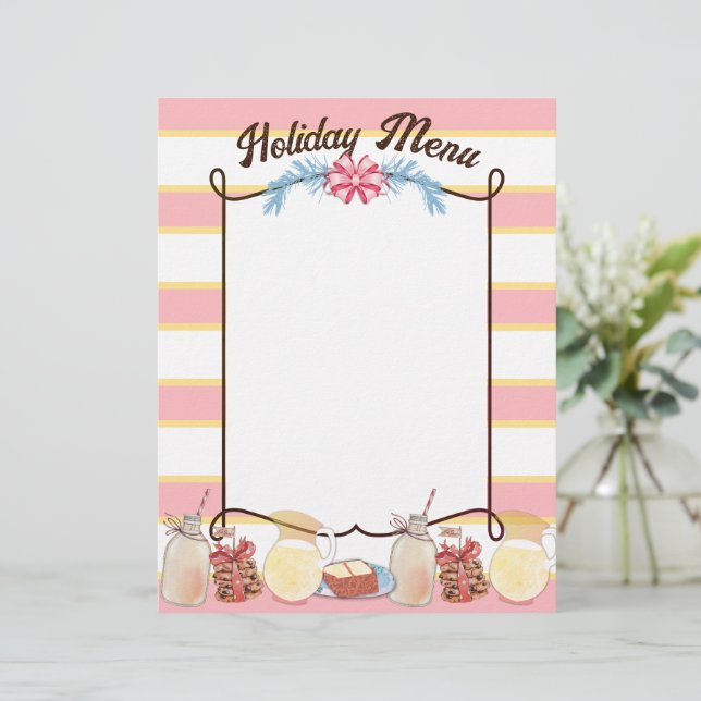 personlig-menyn för julkakor i mjölk (Stående Fram)