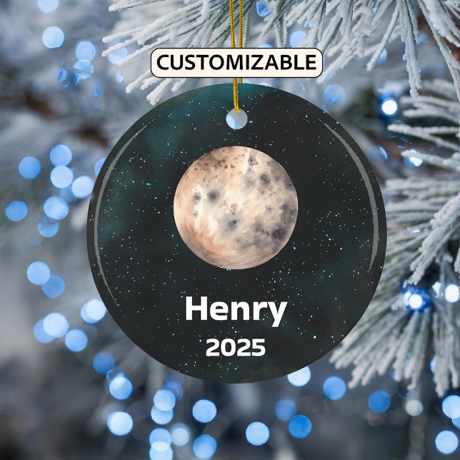 Personlig Mercury Ornament, Solar System Planet Julgransprydnad Keramik (Skapare uppladdad)