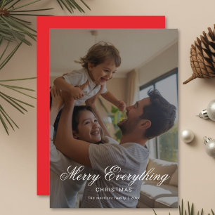 Personlig Merry All Family julbil Julkort