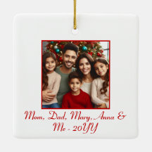 Personlig "Merry and Bright" Red jul