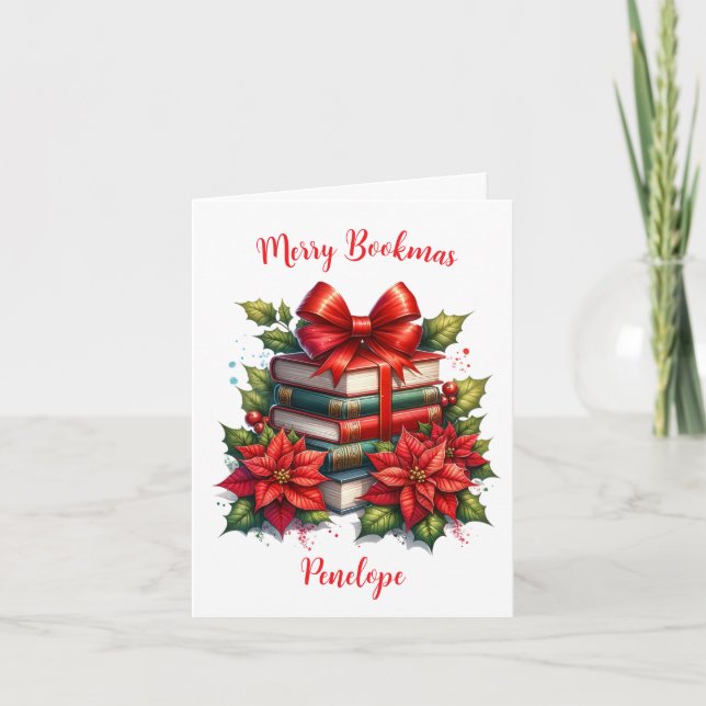 Personlig Merry Bookmas Kort (Framsida)