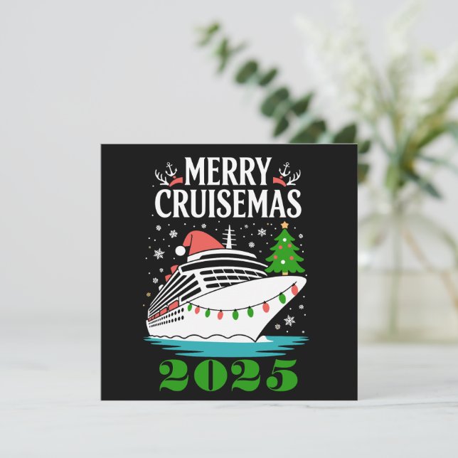 Personlig Merry Cruisemas Cruisemas Frakt Family Inbjudningar (Stående Fram)