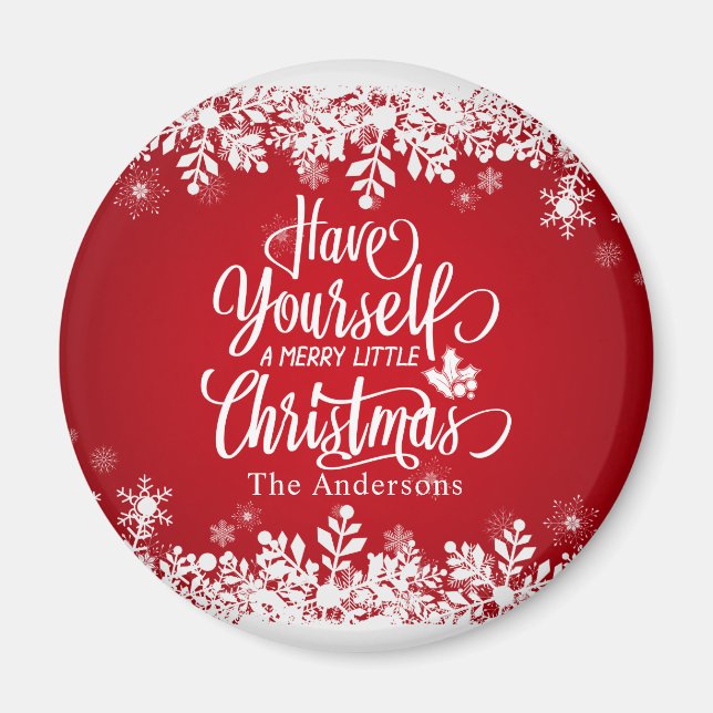 Personlig Merry Little jul | Magnet (Framsidan)