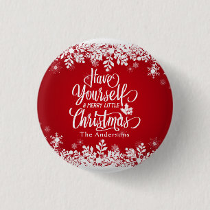 Personlig Merry Little julpin Button Knapp