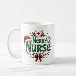 Personlig Merry Nurse Mugg - Helgdag jul