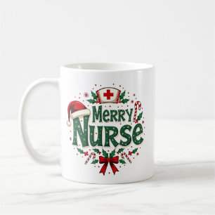 Personlig Merry Nurse Mugg - Helgdag jul