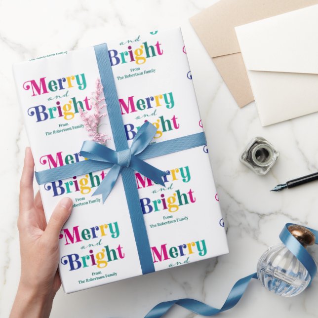 Personlig Merry och Bright jul-Helgdag Presentpapper (Gifting)