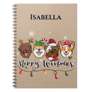 Personlig Merry Woofmas anteckningsbok