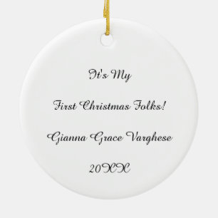 Personlig Merry Woofmas-ornament Julgransprydnad Keramik