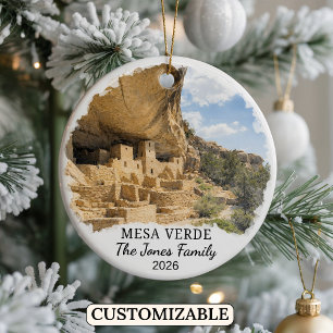 Personlig Mesa Verde nationalpark, Colorado Julgransprydnad Keramik