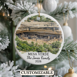 Personlig Mesa Verde nationalpark, Colorado Julgransprydnad Keramik