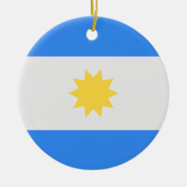 Personlig Message Argentina Flagga Julgransprydnad Keramik