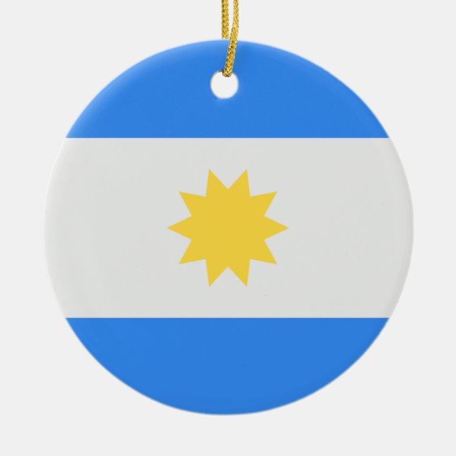 Personlig Message Argentina Flagga Julgransprydnad Keramik (Framsidan)