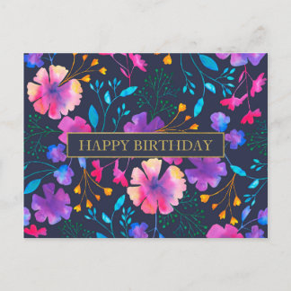 Personlig Message Colorful Blommigt Postcard Vykort