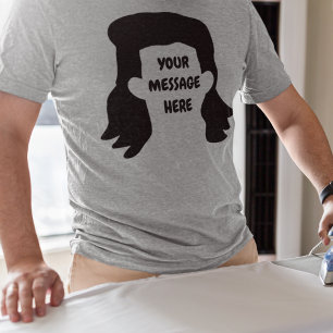 Personlig Message Funny Mullet Graphic T Shirt