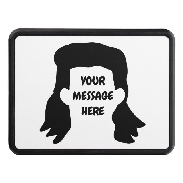 Personlig Message Funny Mullet Illustration Dragkroksskydd (Framsidan)