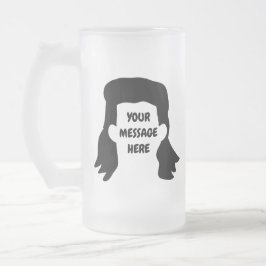 Personlig Message Funny Mullet Illustration Frostat Ölglas