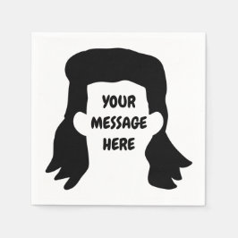 Personlig Message Funny Mullet Illustration Pappersservett